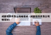 成都软件开发公司哪家好（成都软件开发公司哪家好）