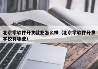 北京学软件开发就业怎么样（北京学软件开发学校有哪些）