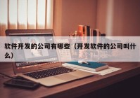 软件开发的公司有哪些（开发软件的公司叫什么）