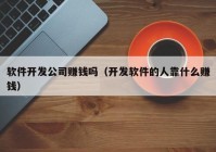 软件开发公司赚钱吗（开发软件的人靠什么赚钱）